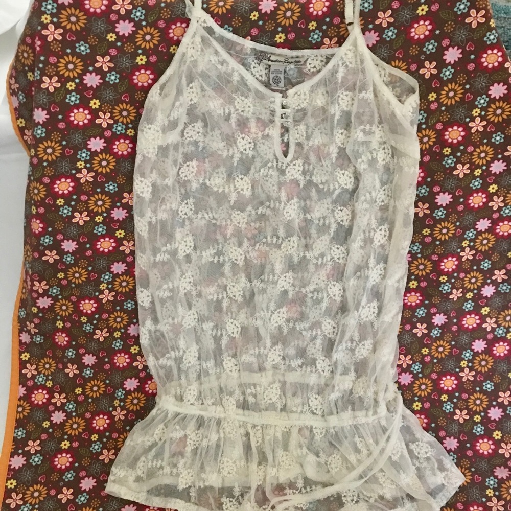 American Rag hippie boho lace top for festival